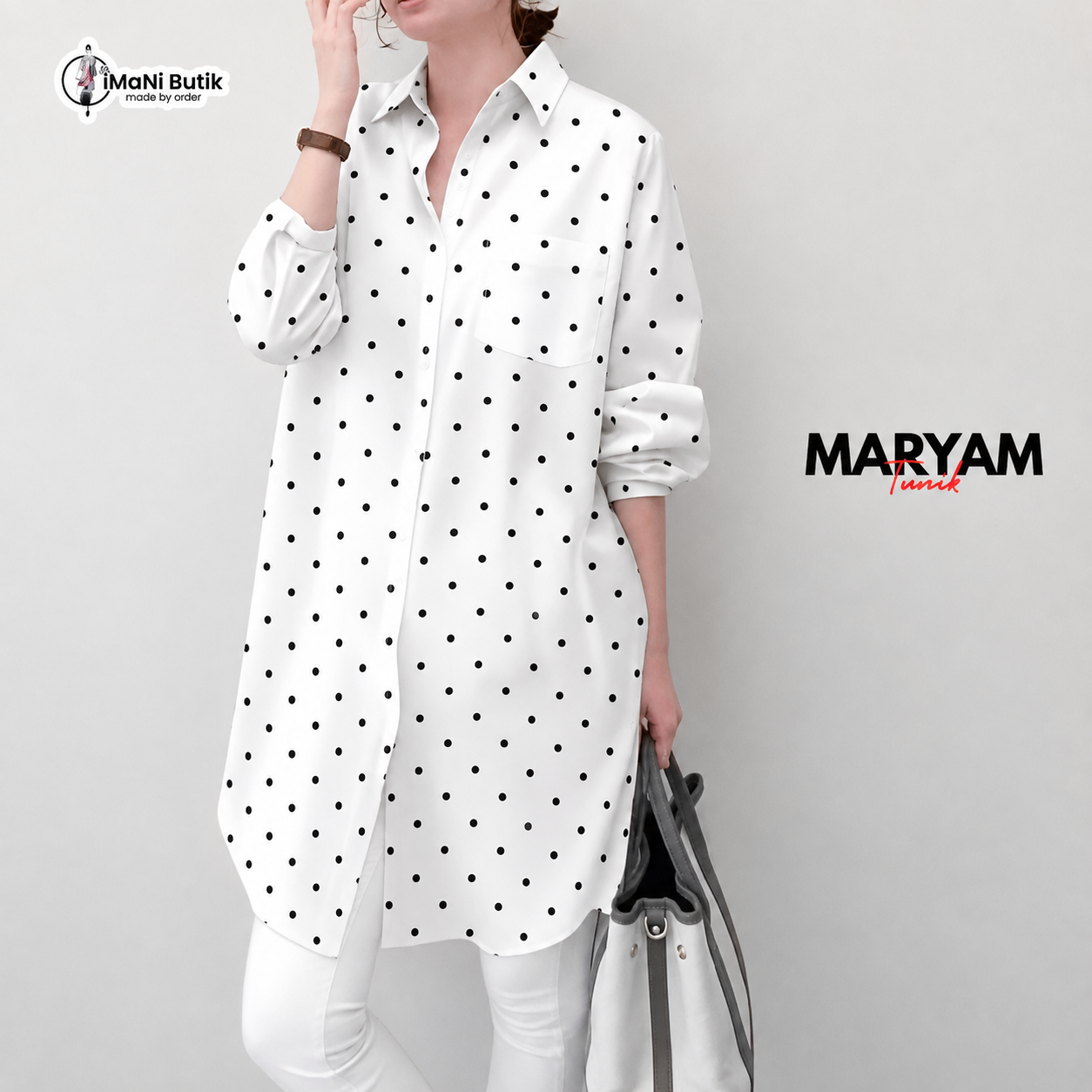 Tunik Maryam Polka Bw